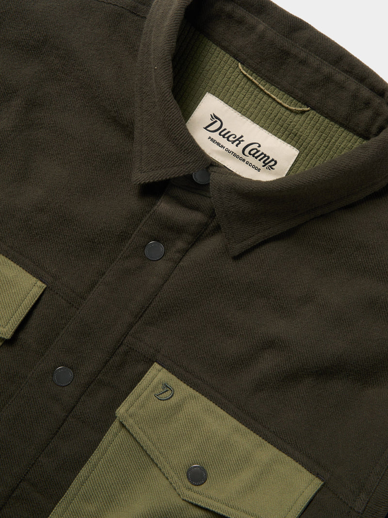 Duck Camp M's Campfire Shacket Raven