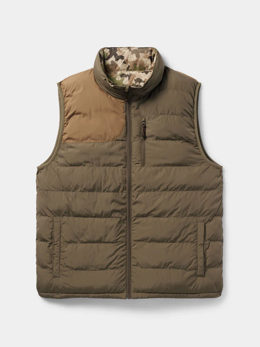 Duck Camp M's Reversible Puffer Vest Pin, Oak / Wetland