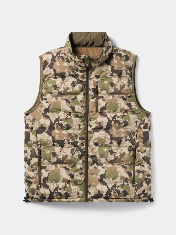 Duck Camp M's Reversible Puffer Vest Pin, Oak / Wetland