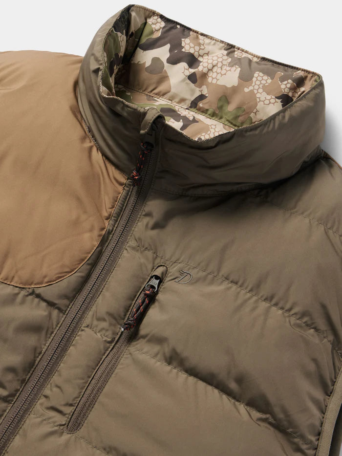 Duck Camp M's Reversible Puffer Vest Pin, Oak / Wetland