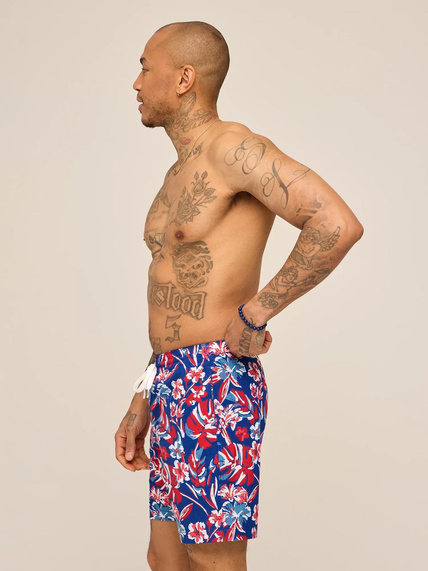 Chubbies The Star Spangled Blooms Lined Classic Swim Trunk
