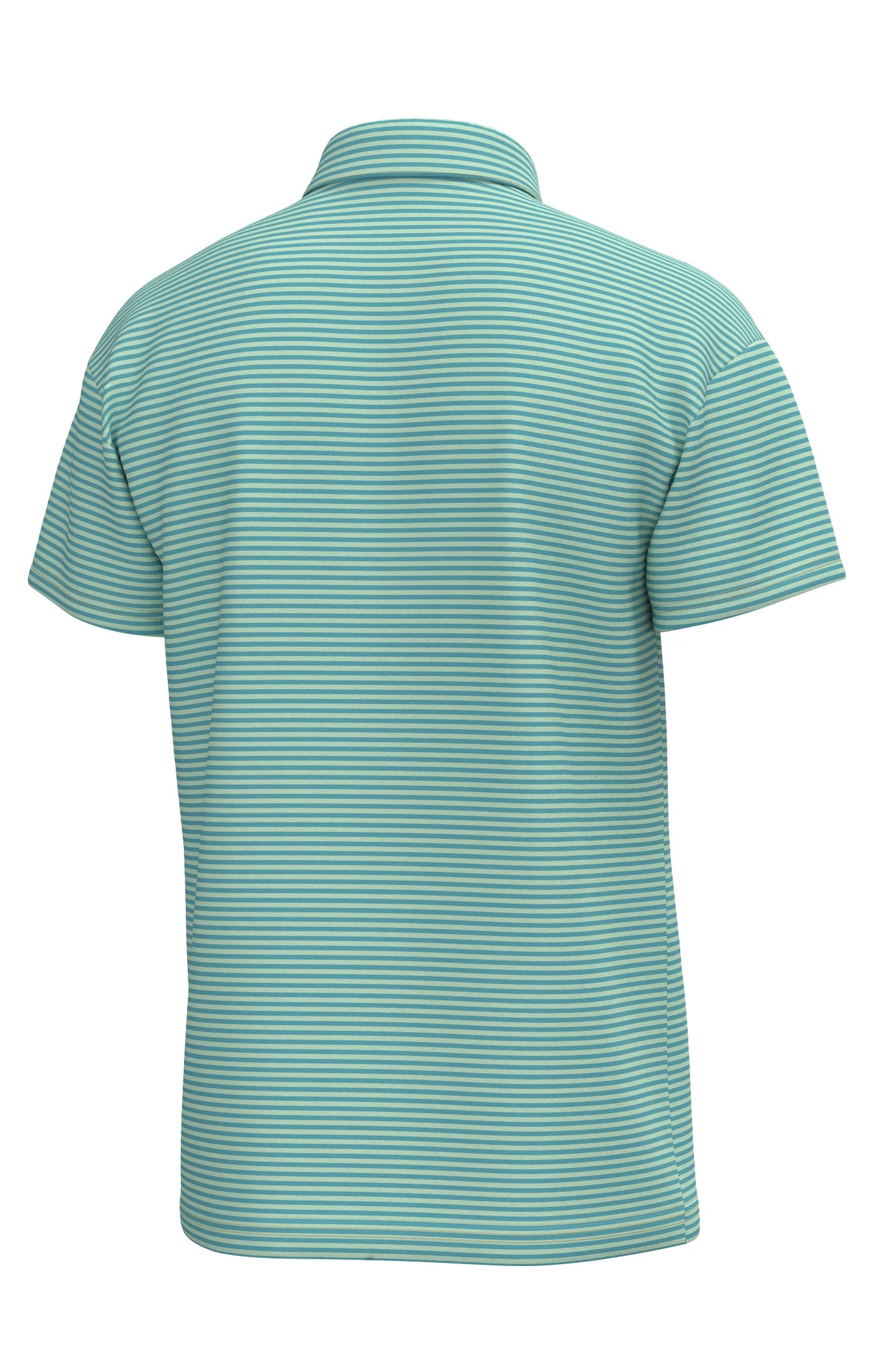 Southern Point Morgan Stripe Performance Polo, Coastal Water Spring Green