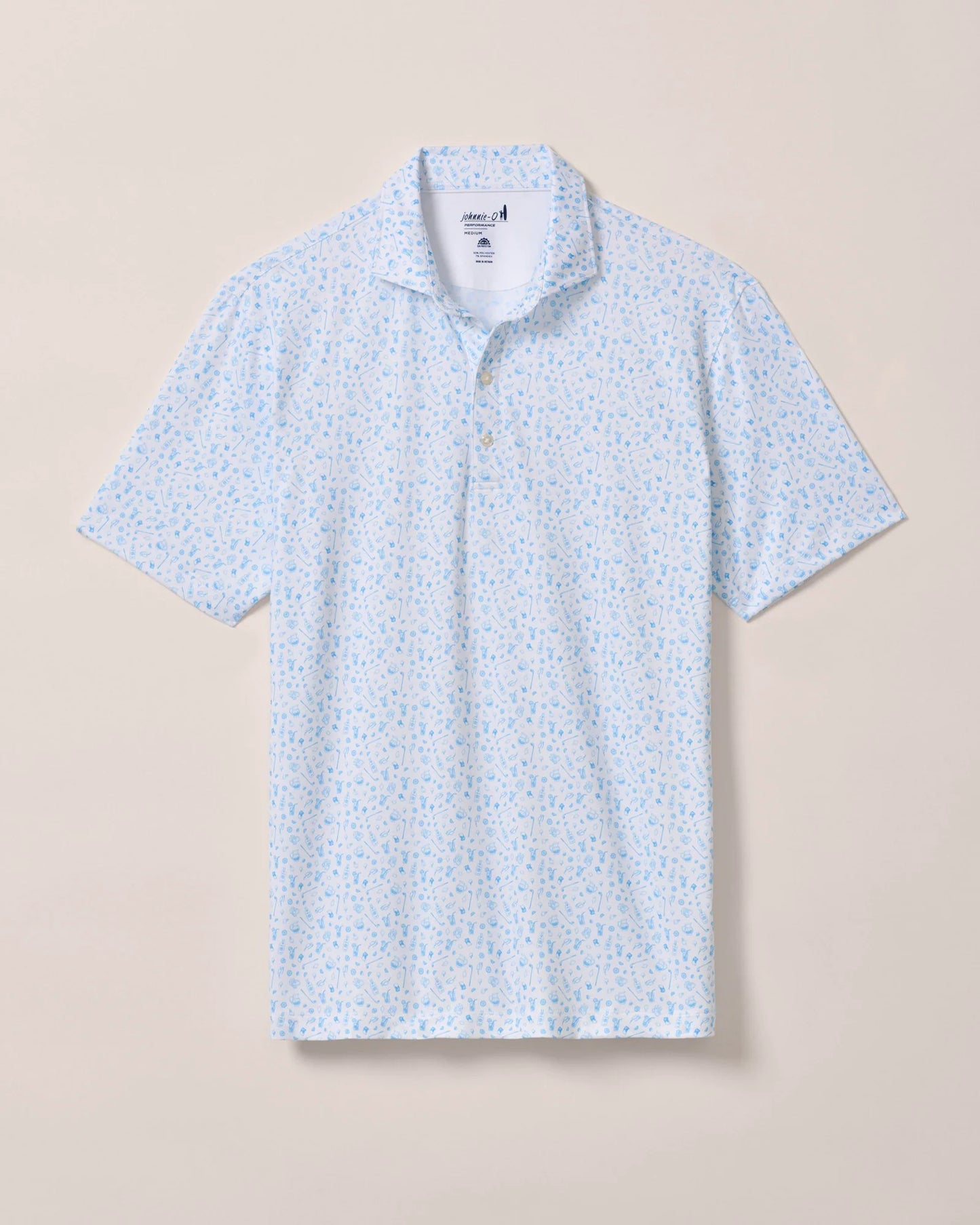 johnnie-O Performance Jersey Polo - Juice Print Maliblu