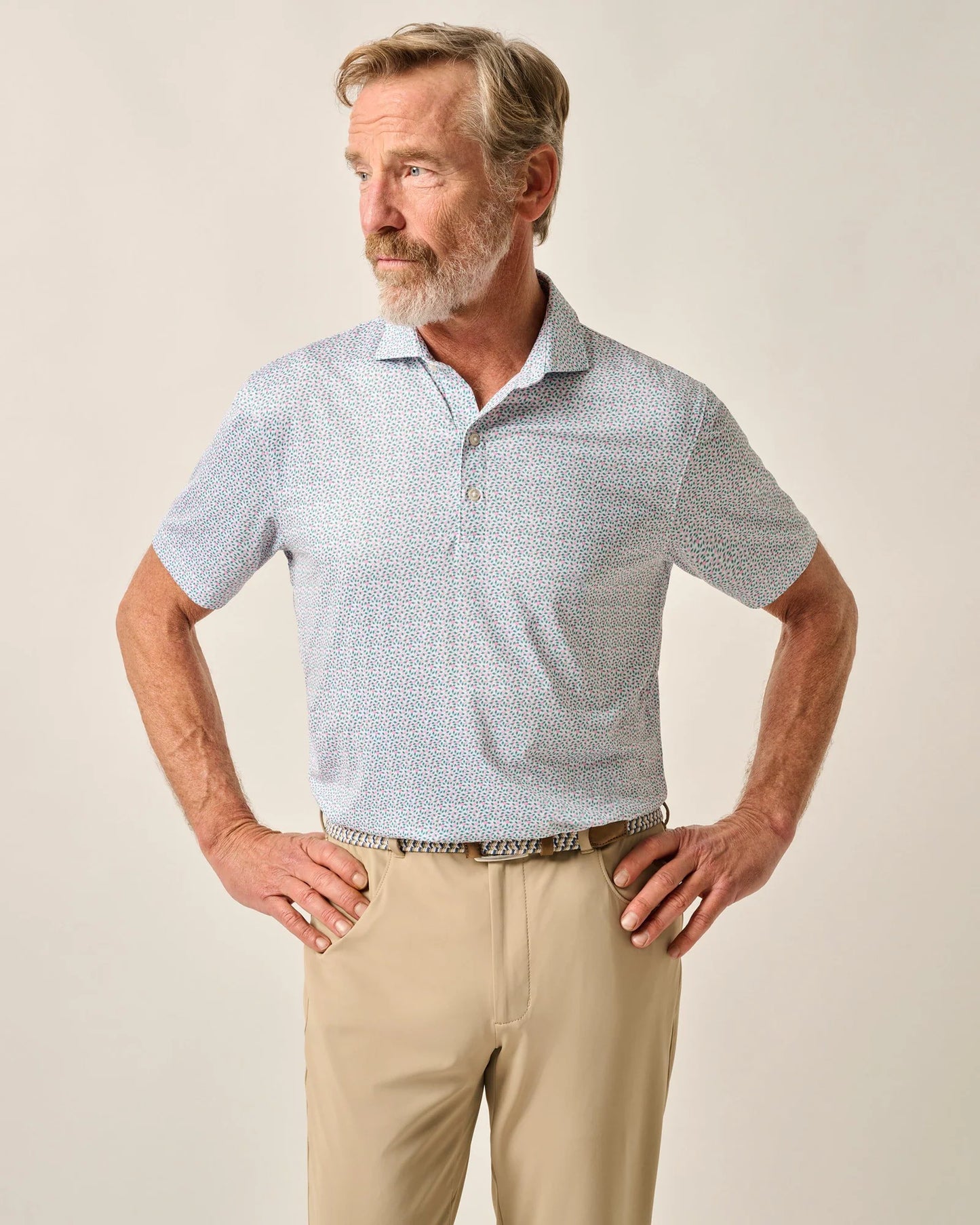 johnnie-O Performance Jersey Polo - Springwood Porto Pink
