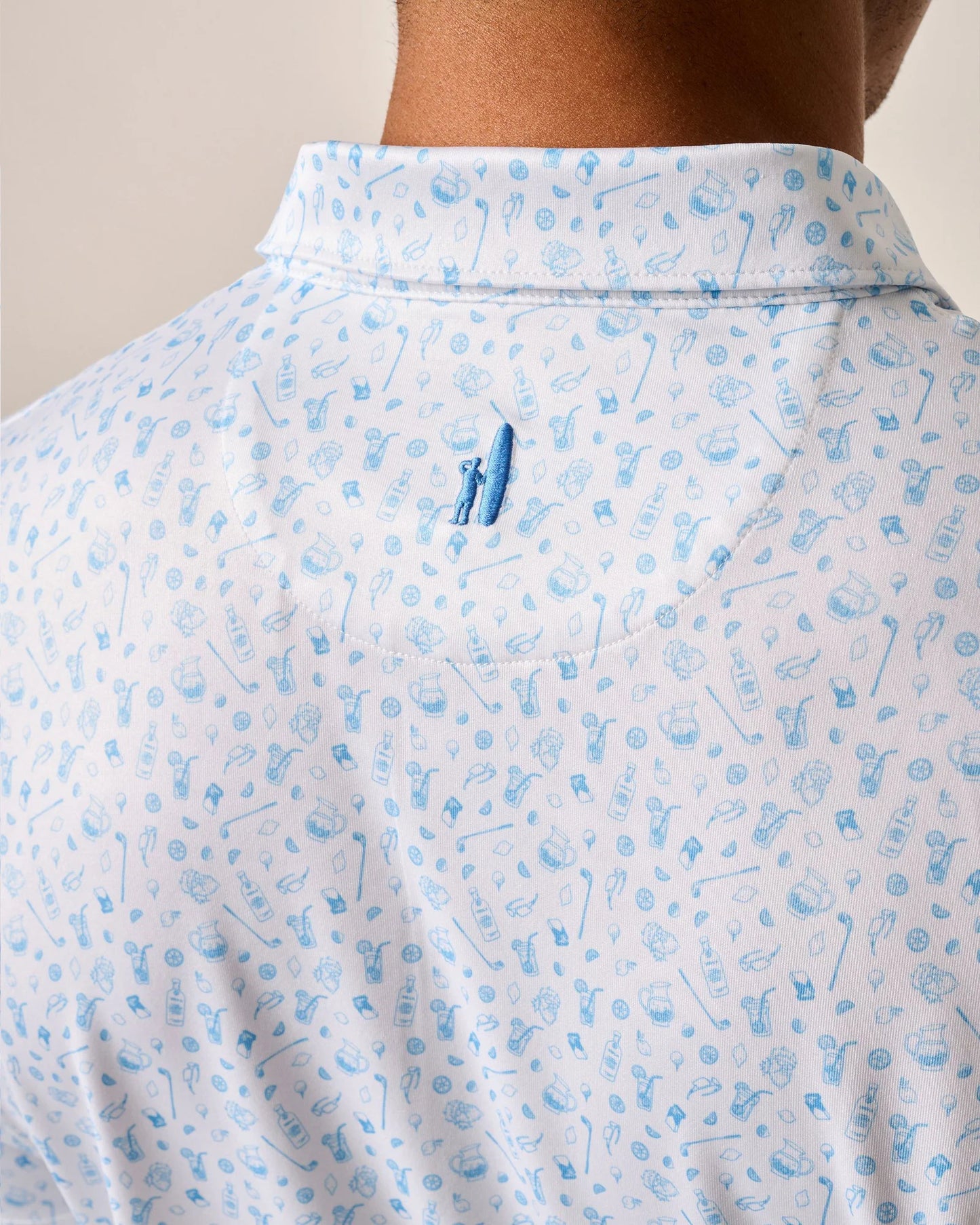 johnnie-O Performance Jersey Polo - Juice Print Maliblu