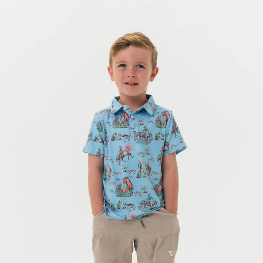 Burlebo  Youth Polo - Cowboy Up Blue