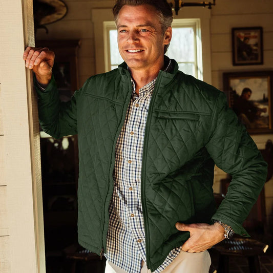 The Sporting Gent Highland Quilted Jacket (Dark Green)