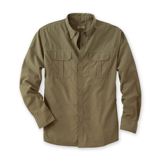 The Sporting Gent Airetex Rise Shirt (Dusty Olive)