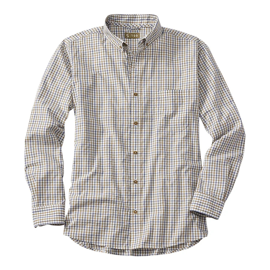 The Sporting Gent Tanner Bamboo Button Down (Shoreline Check)