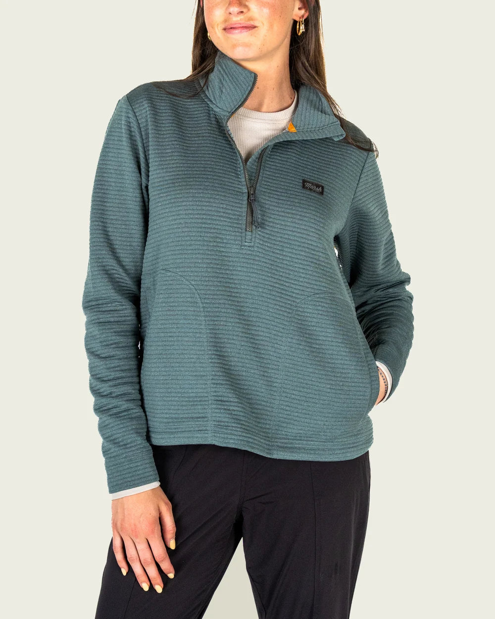 Marsh Wear Women's Sullivan Tech 1/4 Zip Fleece, Mallard Green