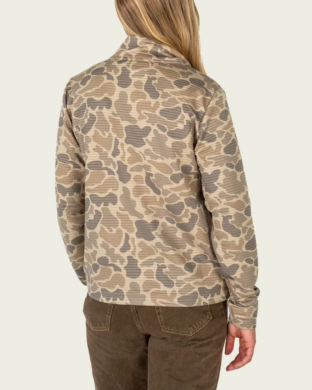 Marsh Wear Women's Sullivan Hagood Tech 1/4 Zip Fleece, Khaki Mallard Camo