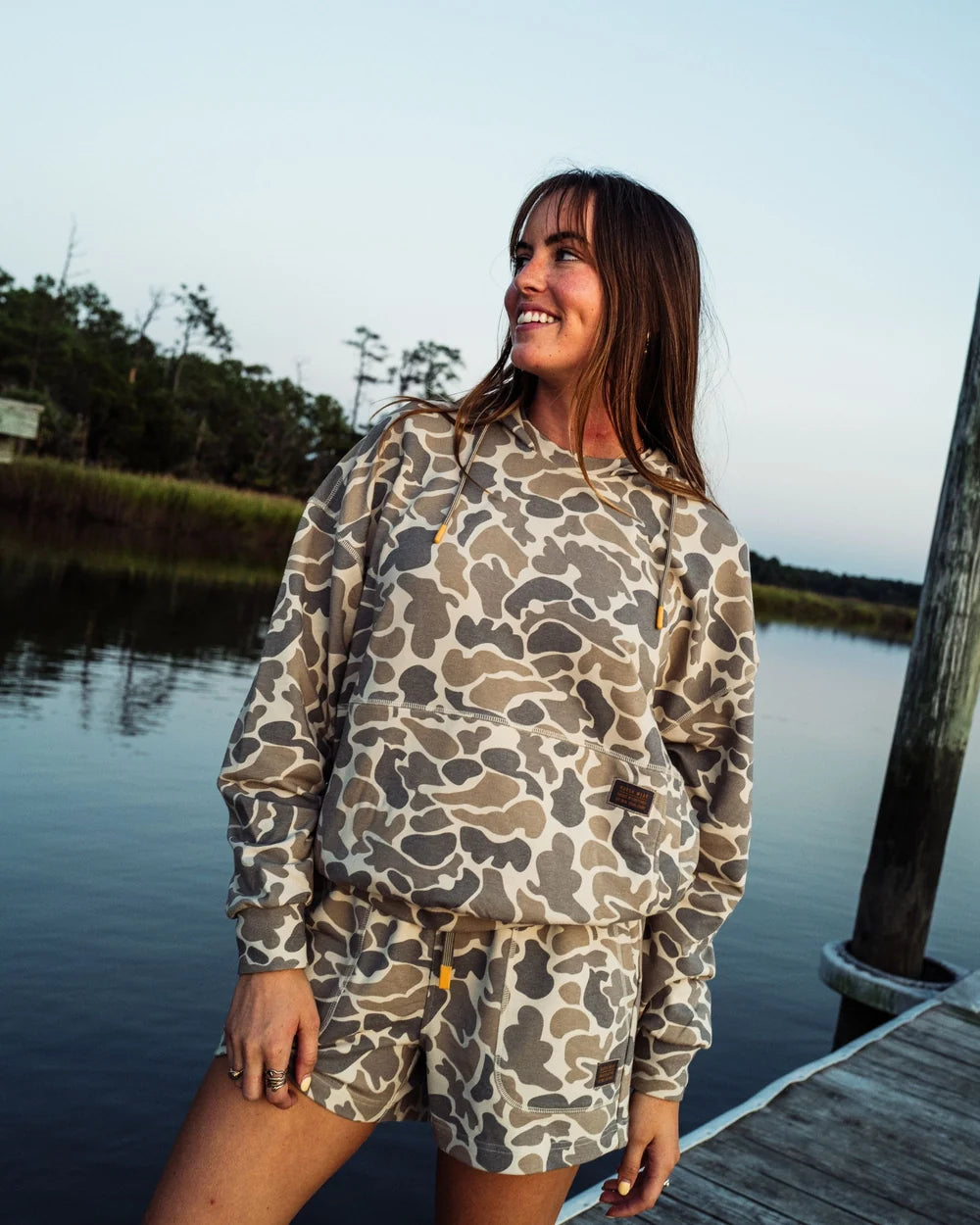 Marsh Wear Women's Fireside Hoodie, Khaki Mallard Camo