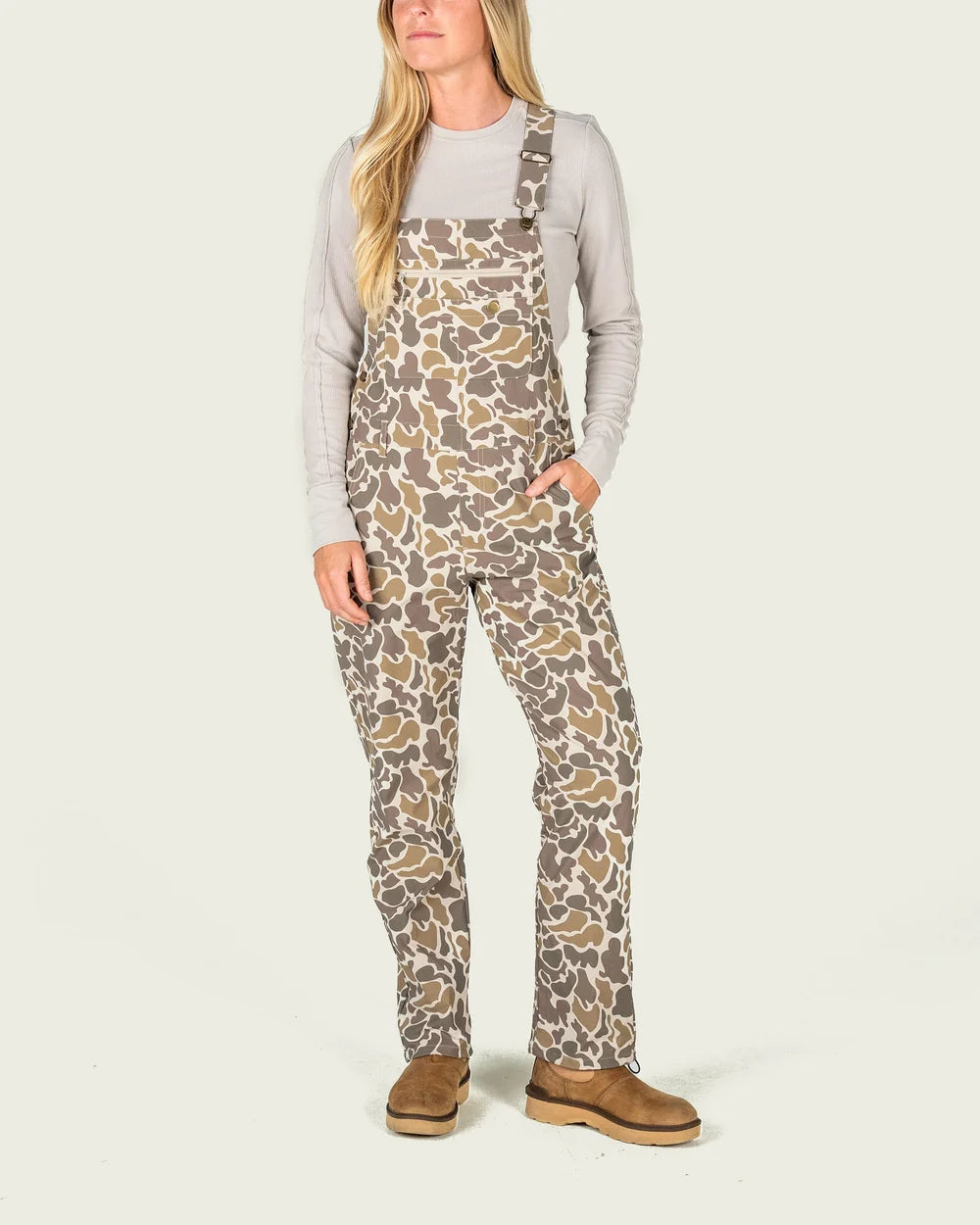 Marsh Wear Women's Escape Overalls, Khaki Mallard Camo