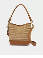 Katie Loxton Sorrento Bucket Bag, Natural Raffia