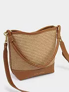 Katie Loxton Sorrento Bucket Bag, Natural Raffia