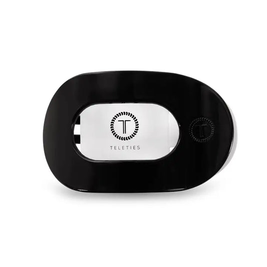 Teleties Jet Black Medium Flat Round Clip