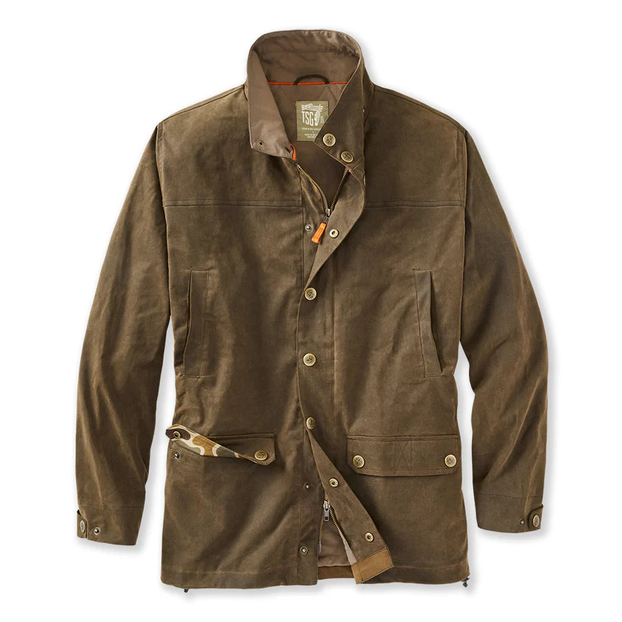 The Sporting Gent Baeron Waxed Jacket, Rustic Olive