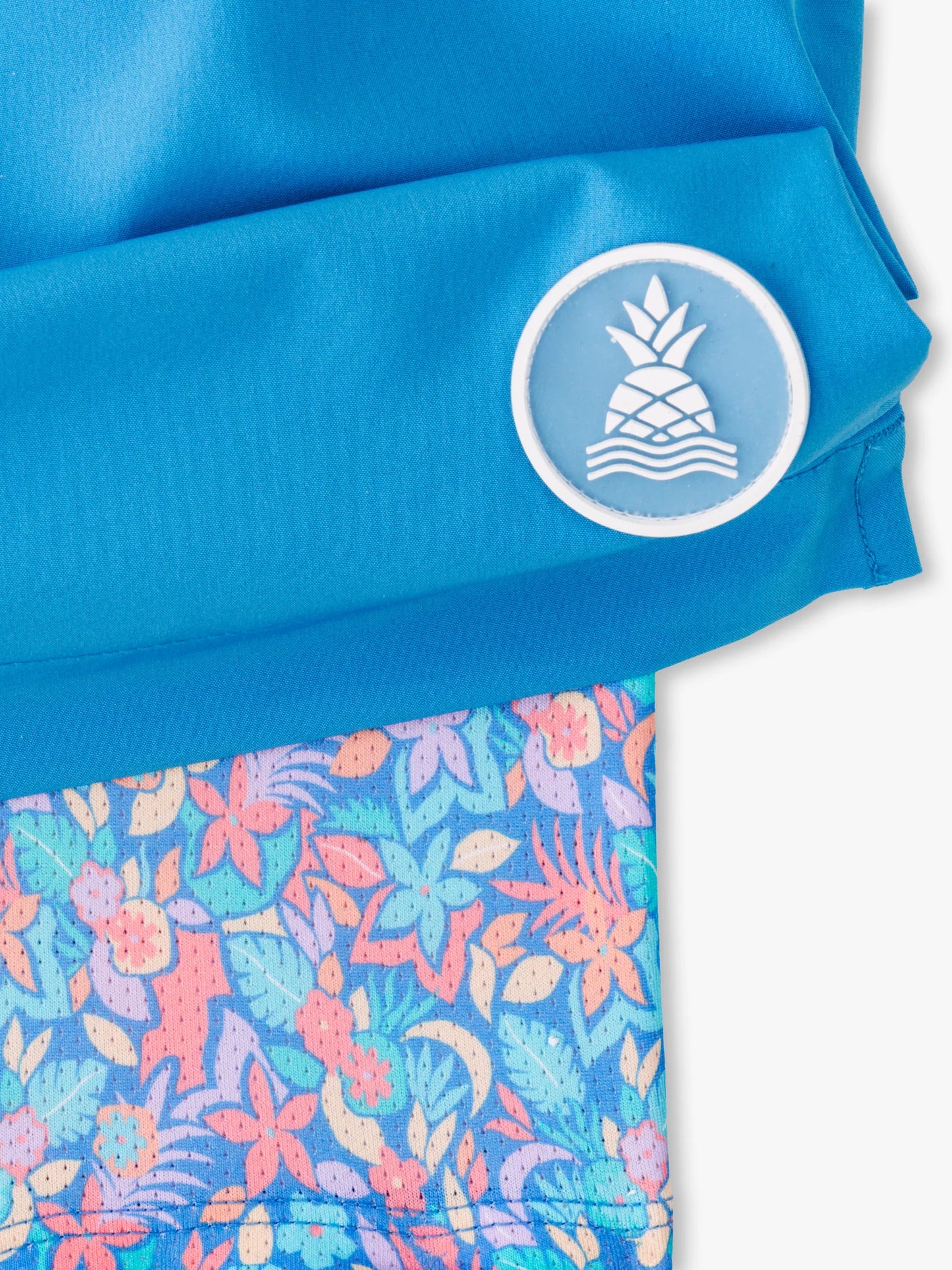 Chubbies The Blue Barracudas Lined Classic Swim Trunk, Blue/Blue Floral Liner
