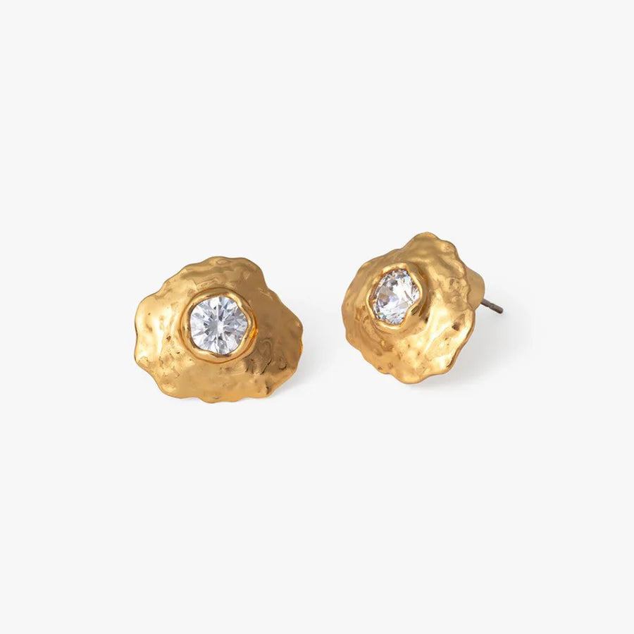 Brackish Cannonborough Gold Plated Stud Earring