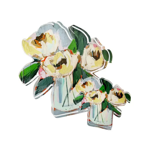 Lauren Dunnon Peonies Acrylic Bloom Block Bitty