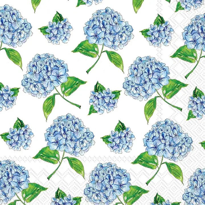 Paper Cocktail Napkins 20 ct. Hydrangea Scatter, Rosanne Beck