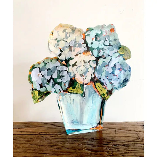 Lauren Dunn Blue Hydrangea Acrylic Bloom Block Bitty