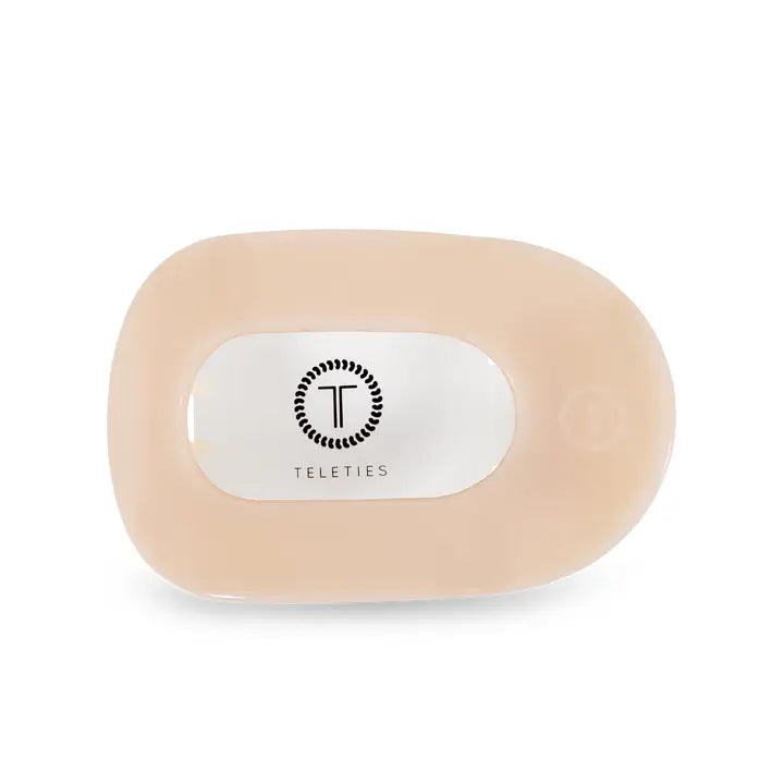 Teleties Almond Beige Large Flat Round Clip