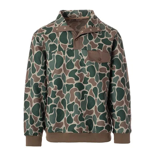 Roost Youth Quilted Pullover, Camo