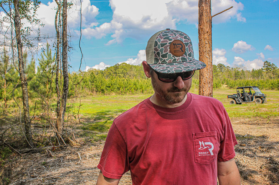 Fieldstone Roost Circle Leather Patch Hat