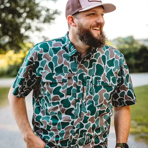 Fieldstone Roost Camo Button Down