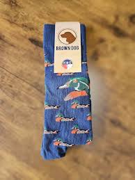 Brown Dog Hosiery Wood Duck Insignia Blue