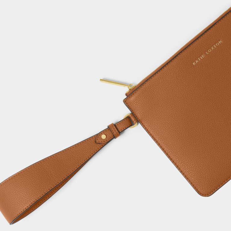 Katie Loxton Marni Wristlet Pouch, Cognac