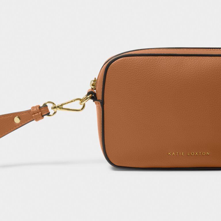 Katie Loxton Marni Mini Crossbody Bag, Cognac & Charcoal