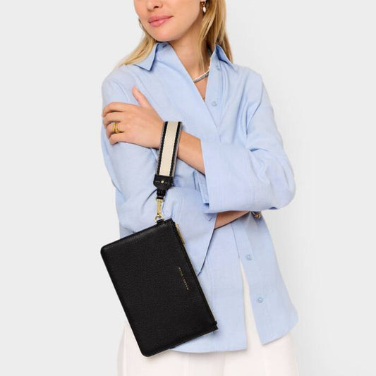 Katie Loxton Hallie Wristlet Pouch, Black