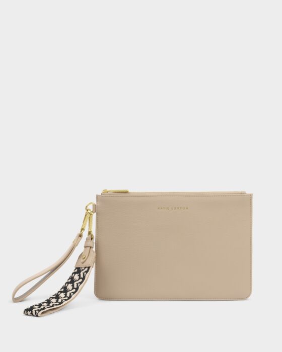 Katie Loxton Hallie Wristlet Pouch, Light Taupe