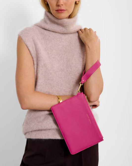 Katie Loxton Hallie Wristlet Pouch, Fuchsia