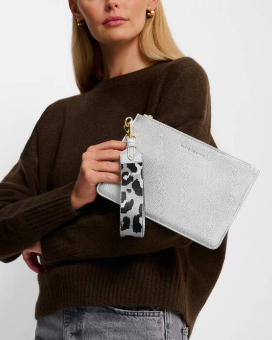 Katie Loxton Hallie Wristlet Pouch, Silver