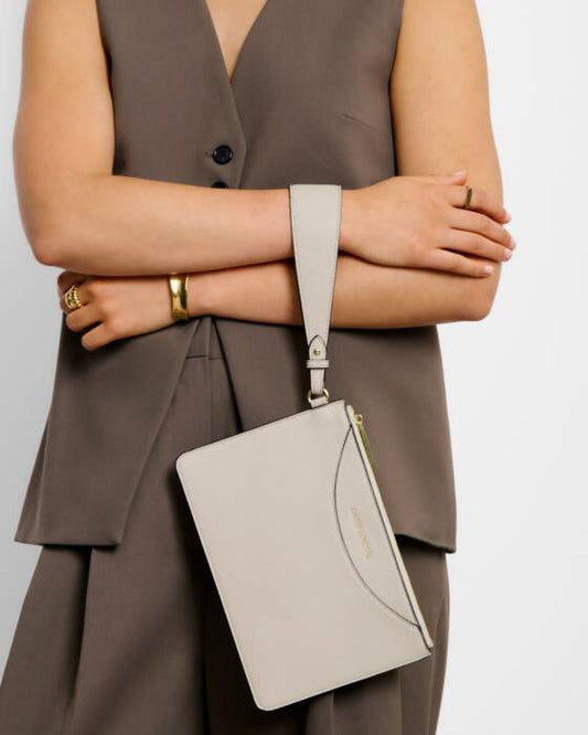 Katie Loxton Alba Wristlet Pouch, Oyster