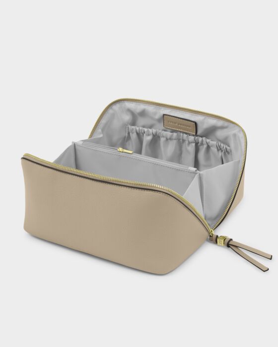 Katie Loxton Soho Large Makeup & Toiletry Bag, Light Taupe