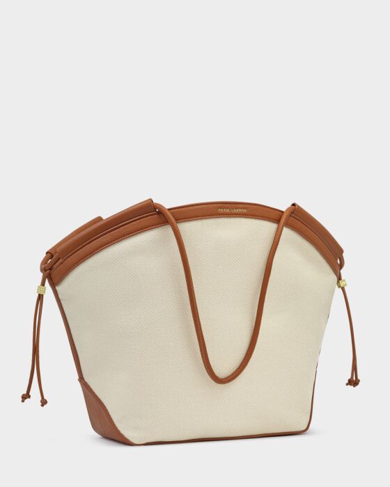 Katie Loxton Florence Canvas Tote Bag, Cognac