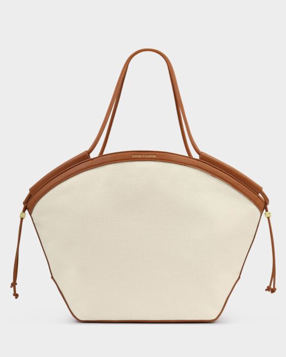 Katie Loxton Florence Canvas Tote Bag, Cognac