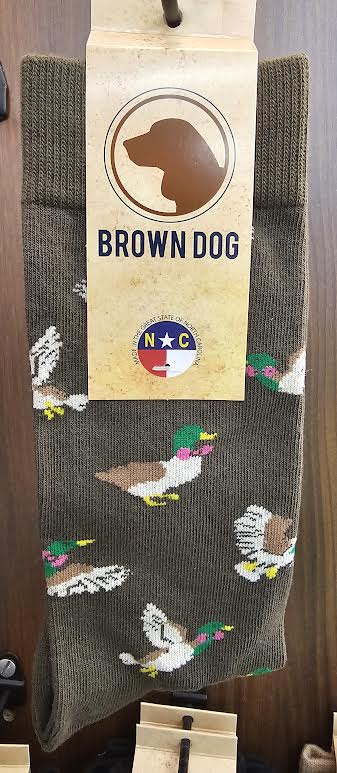 Brown Dog  Hosiery Preppy Duck Crew Socks