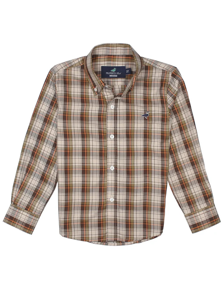 Properly Tied Boys Seasonal Sportshirt Campfire