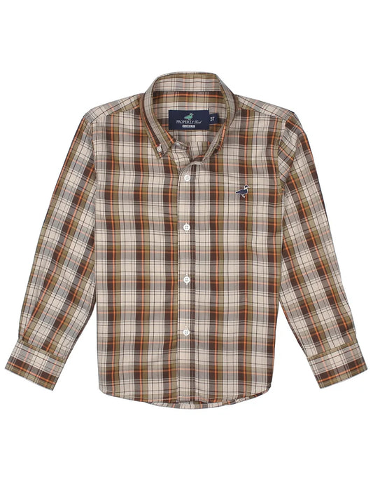 Properly Tied Boys Seasonal Sportshirt Campfire