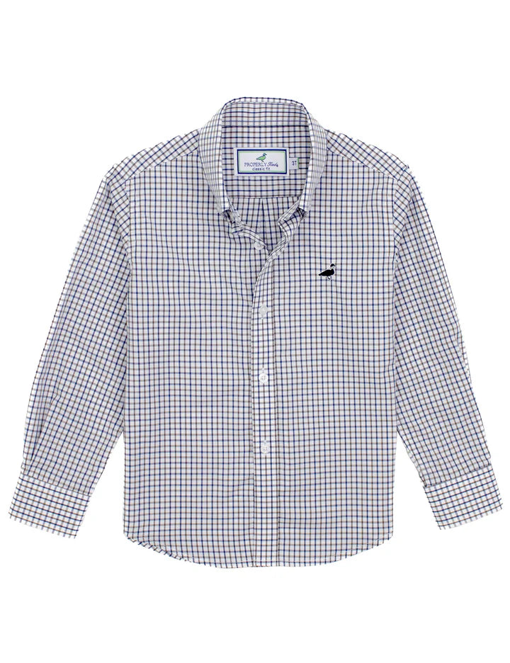 Properly Tied Boys Seasonal Sportshirt, Carolina