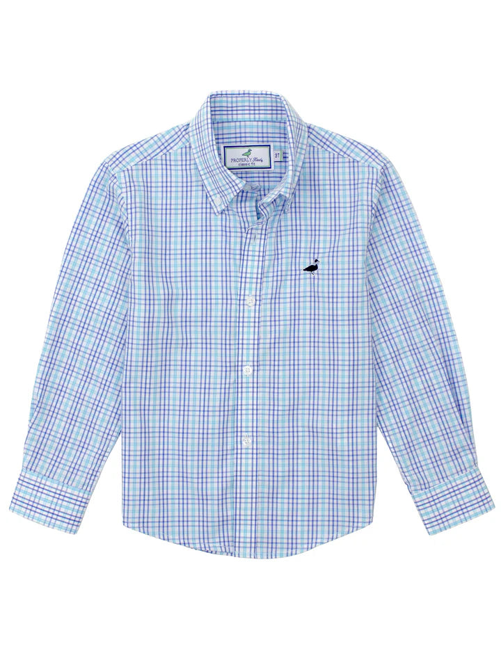 Properly Tied Boys Seasonal Sportshirt, Deane Check