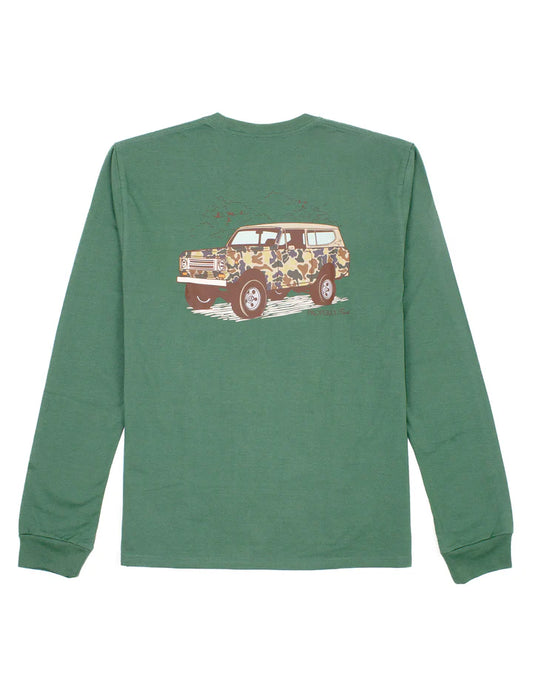 Properly Tied Boys Camo Truck LS Fern Green