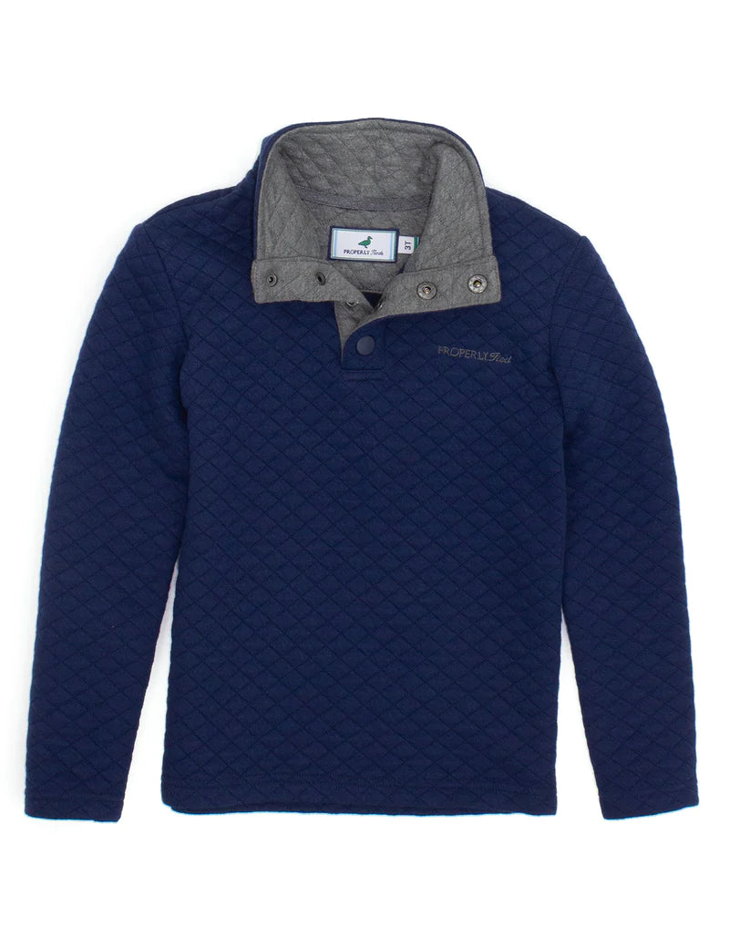 Properly Tied Boys Club Pullover, Navy