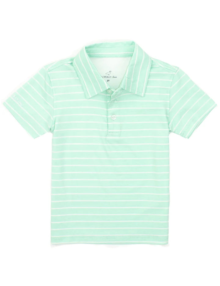 Properly Tied Boys Starboard Polo, Beach Glass