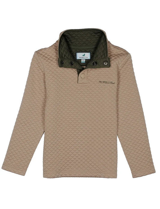 Properly Tied Boys Club Pullover Sand